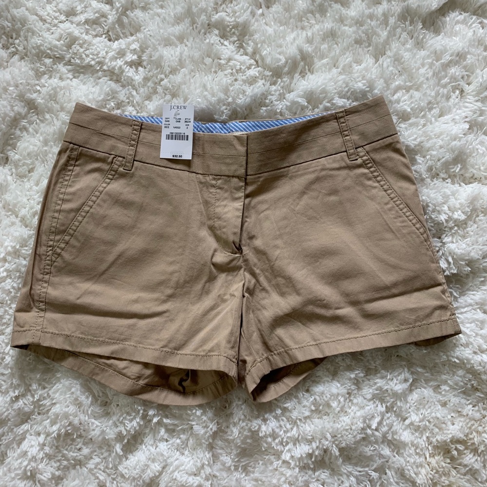 j. crew khaki chino shorts